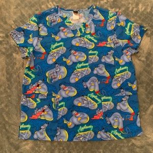 Disney Genie Applause Medical Scrub Top L Pre-owned
